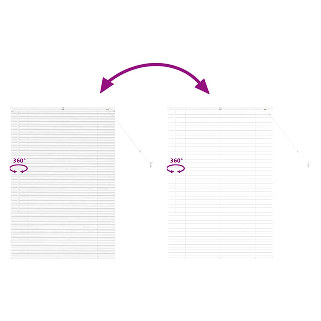 Raamblind met gordijnen Wit Aluminium is nu te koop bij PeponiXL, paradijselijk wonen!