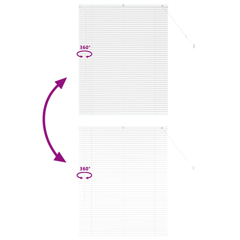 Raamblind met gordijnen Wit Aluminium is nu te koop bij PeponiXL, paradijselijk wonen!