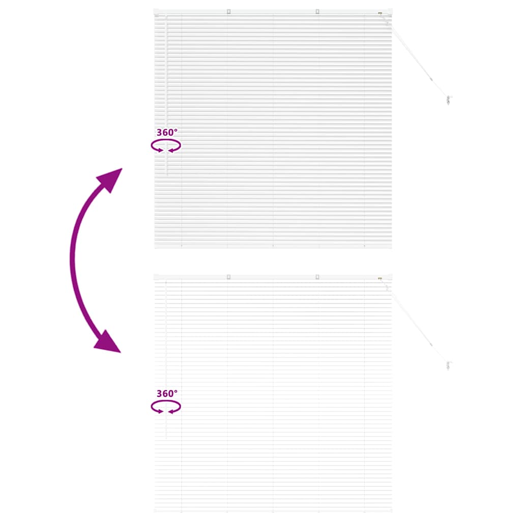 Raamblind met gordijnen Wit Aluminium is nu te koop bij PeponiXL, paradijselijk wonen!