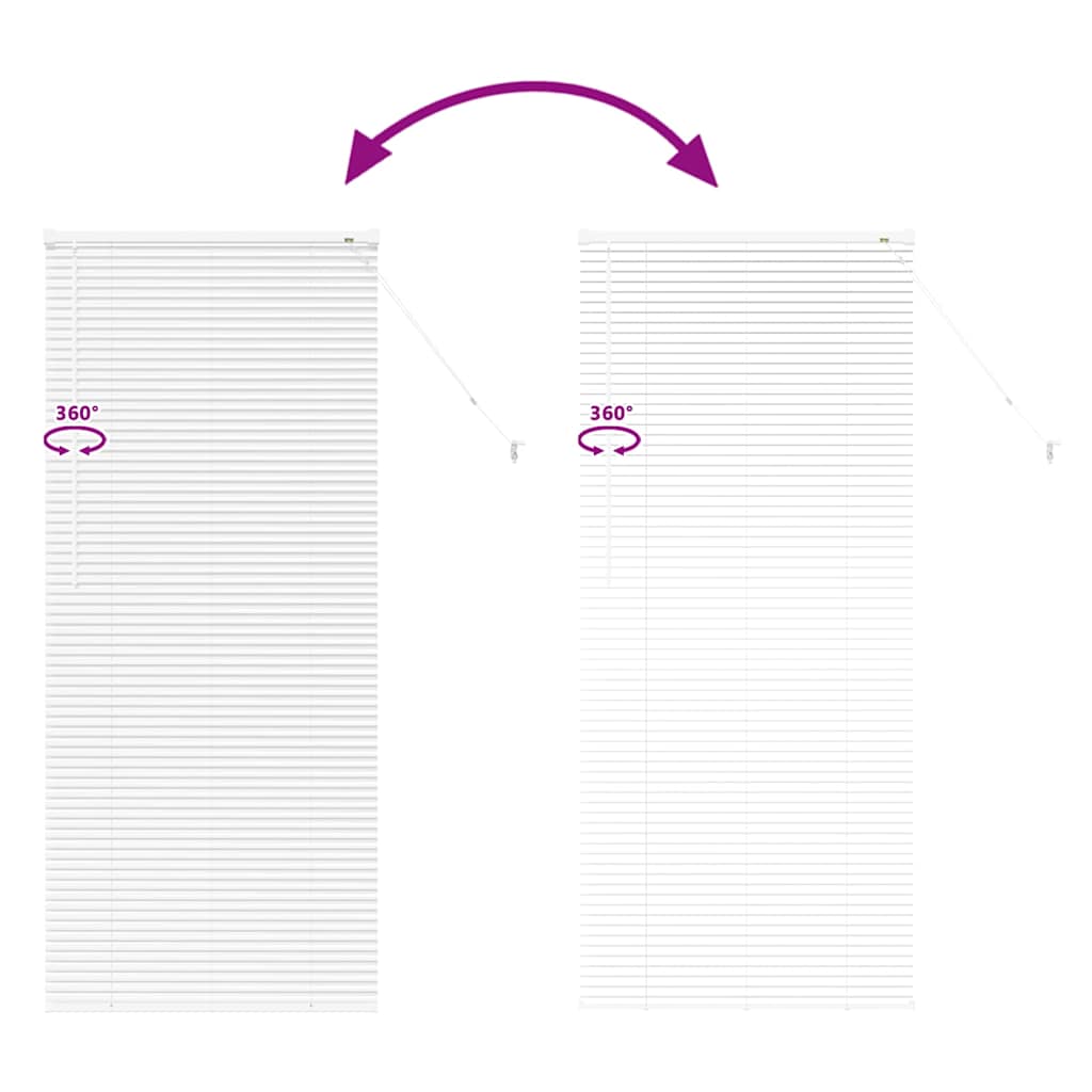 Raamblind met gordijnen Wit Aluminium is nu te koop bij PeponiXL, paradijselijk wonen!