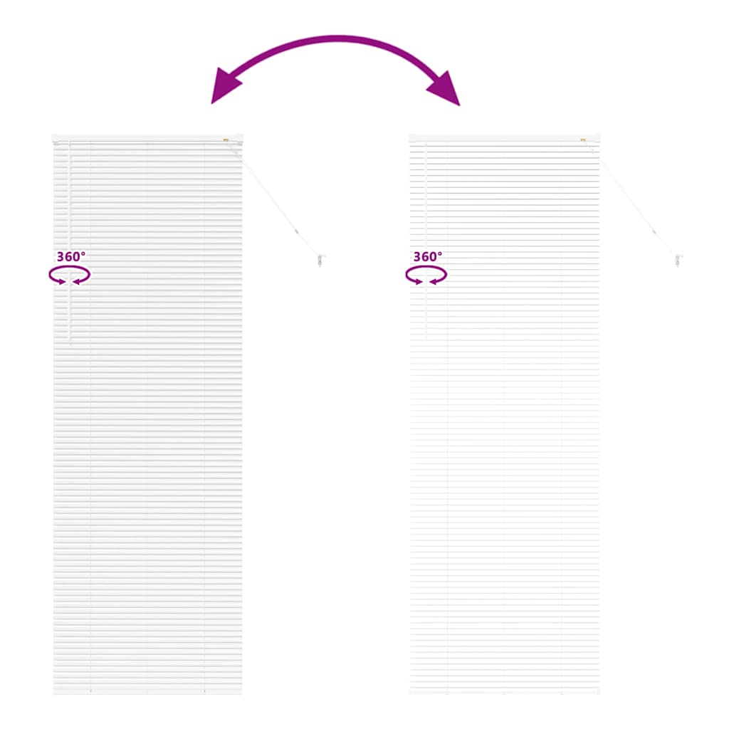 Raamblind met gordijnen Wit Aluminium is nu te koop bij PeponiXL, paradijselijk wonen!