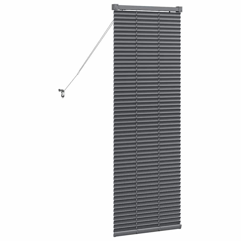 Raamblind met gordijnen Donkergrijs Aluminium is nu te koop bij PeponiXL, paradijselijk wonen!