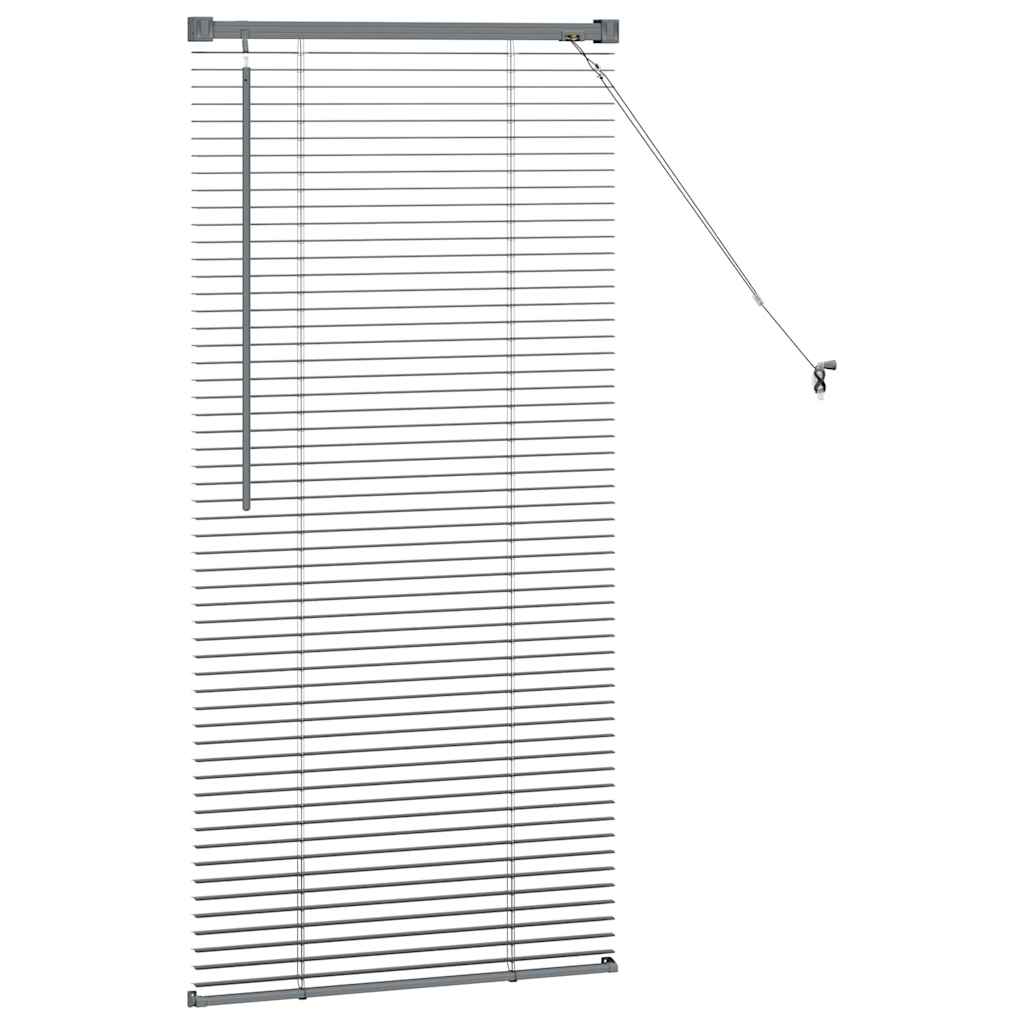 Raamblind met gordijnen Donkergrijs Aluminium is nu te koop bij PeponiXL, paradijselijk wonen!