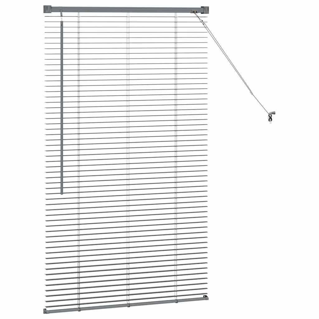 Raamblind met gordijnen Donkergrijs Aluminium is nu te koop bij PeponiXL, paradijselijk wonen!