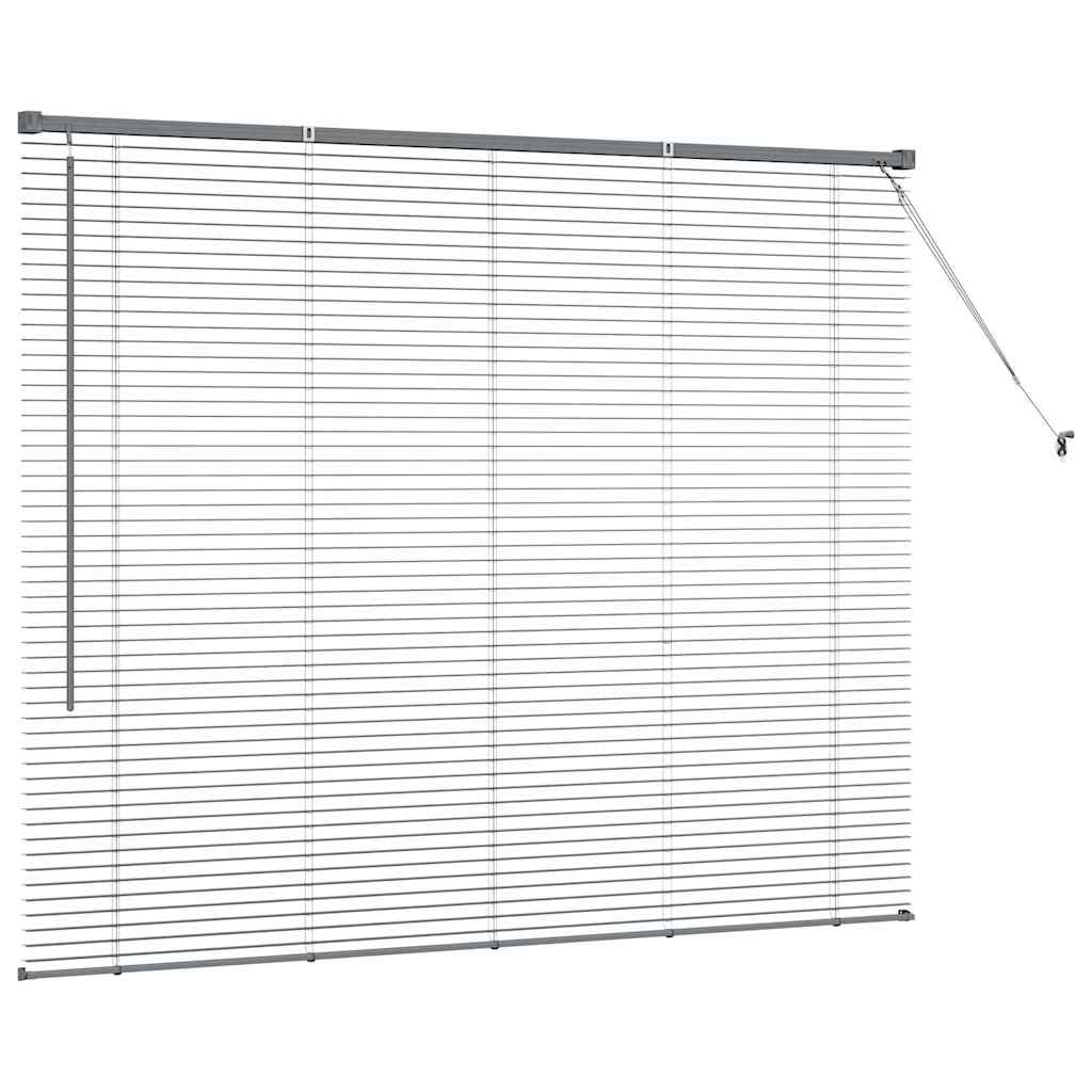 Raamblind met gordijnen Donkergrijs Aluminium is nu te koop bij PeponiXL, paradijselijk wonen!