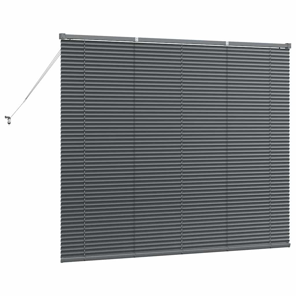 Raamblind met gordijnen Donkergrijs Aluminium is nu te koop bij PeponiXL, paradijselijk wonen!