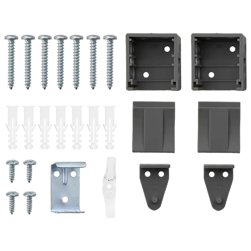 Raamblind met gordijnen Donkergrijs Aluminium is nu te koop bij PeponiXL, paradijselijk wonen!