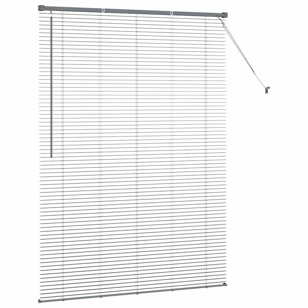 Raamblind met gordijnen Donkergrijs Aluminium is nu te koop bij PeponiXL, paradijselijk wonen!