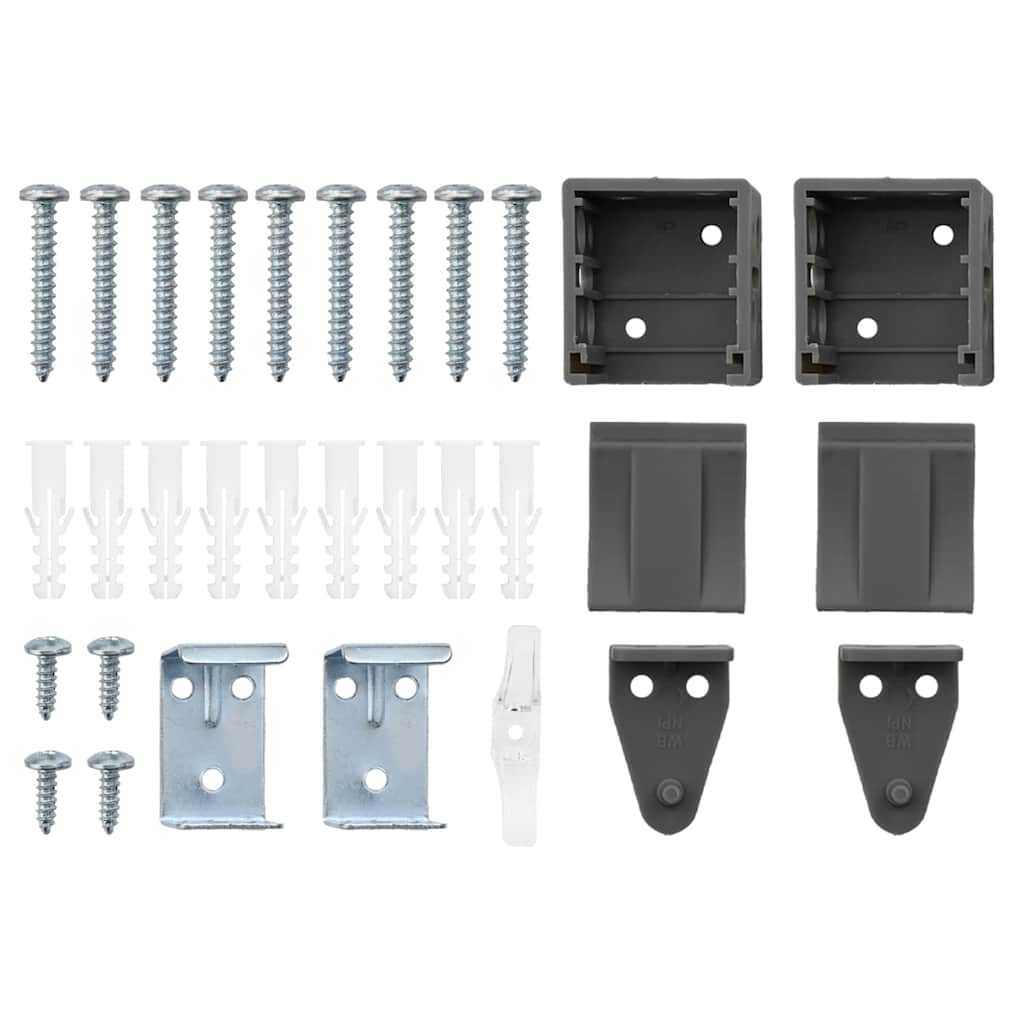 Raamblind met gordijnen Donkergrijs Aluminium is nu te koop bij PeponiXL, paradijselijk wonen!