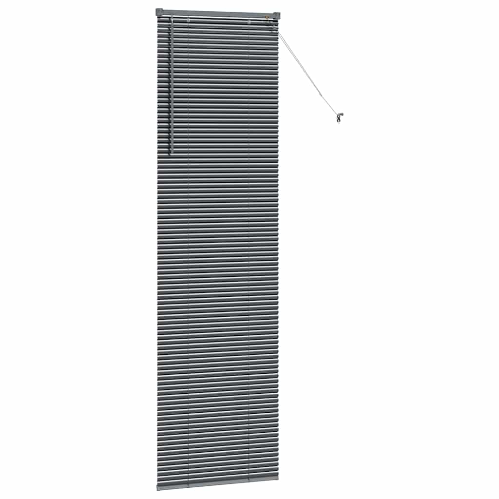 Raamblind met gordijnen Donkergrijs Aluminium is nu te koop bij PeponiXL, paradijselijk wonen!