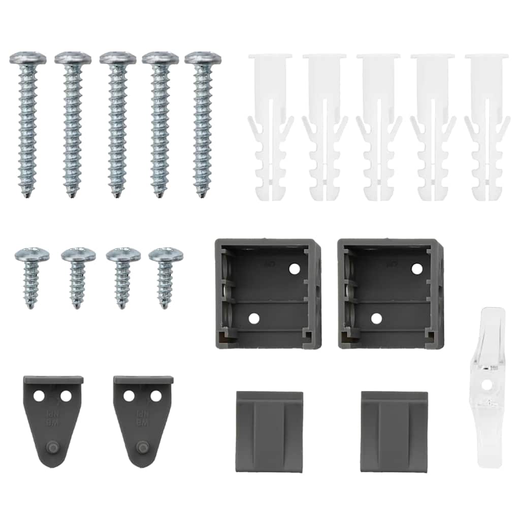 Raamblind met gordijnen Donkergrijs Aluminium is nu te koop bij PeponiXL, paradijselijk wonen!