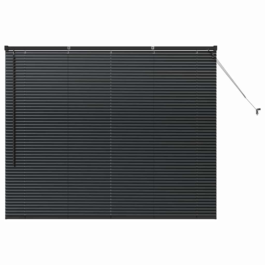 Raamblind met gordijnen Zwart Aluminium is nu te koop bij PeponiXL, paradijselijk wonen!