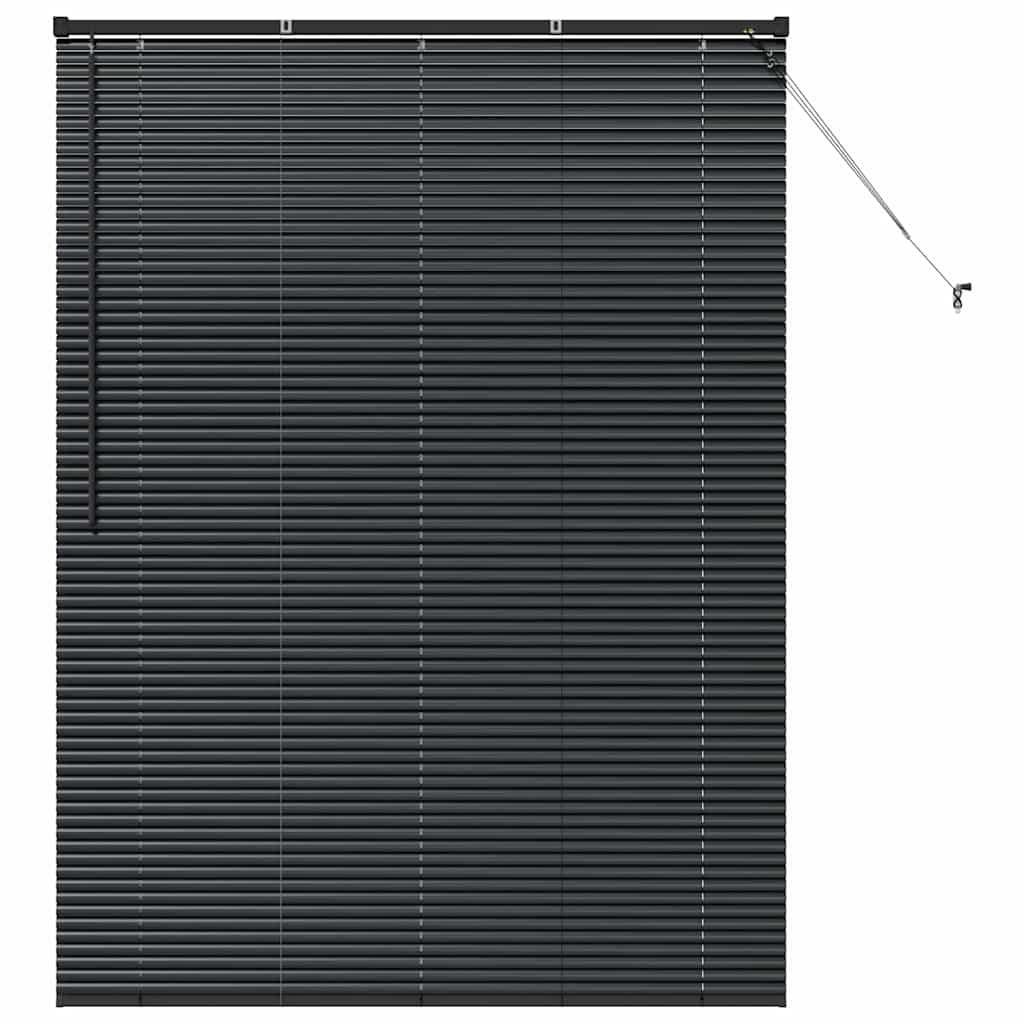 Raamblind met gordijnen Zwart Aluminium is nu te koop bij PeponiXL, paradijselijk wonen!