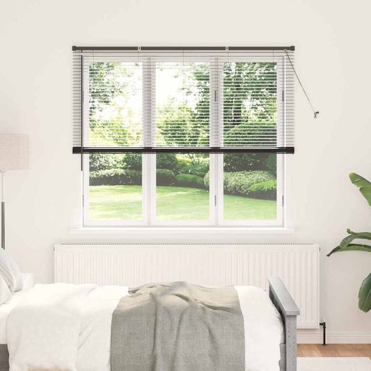 Raamblind met gordijnen Zwart Aluminium is nu te koop bij PeponiXL, paradijselijk wonen!