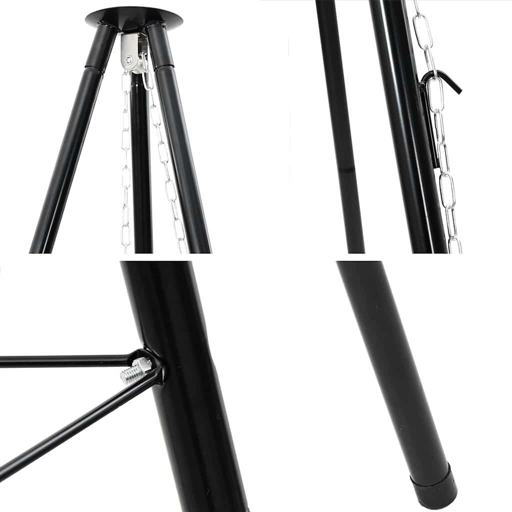 Kampvuur tripod Zwart 92 x 92 x 151,5 cm Staal is nu te koop bij PeponiXL, paradijselijk wonen!