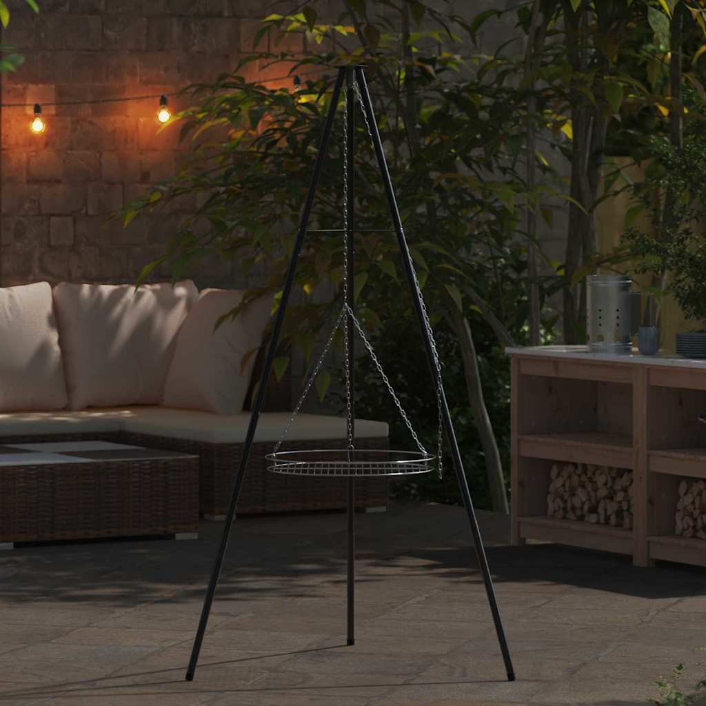 Kampvuur tripod 2 pcs Zwart Staal is nu te koop bij PeponiXL, paradijselijk wonen!