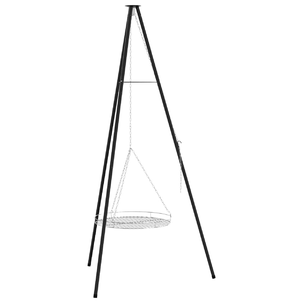Kampvuur tripod 2 pcs Zwart Staal is nu te koop bij PeponiXL, paradijselijk wonen!