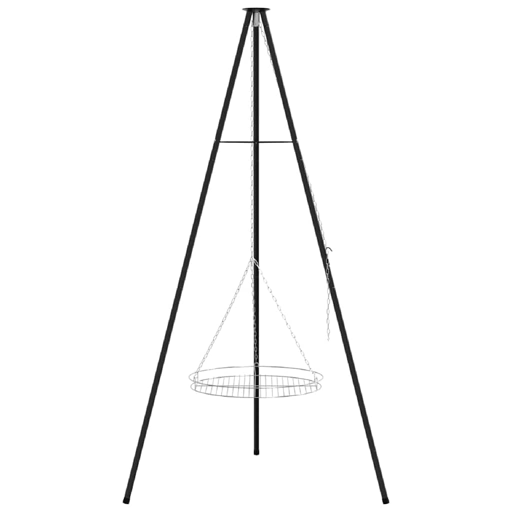 Kampvuur tripod 2 pcs Zwart Staal is nu te koop bij PeponiXL, paradijselijk wonen!