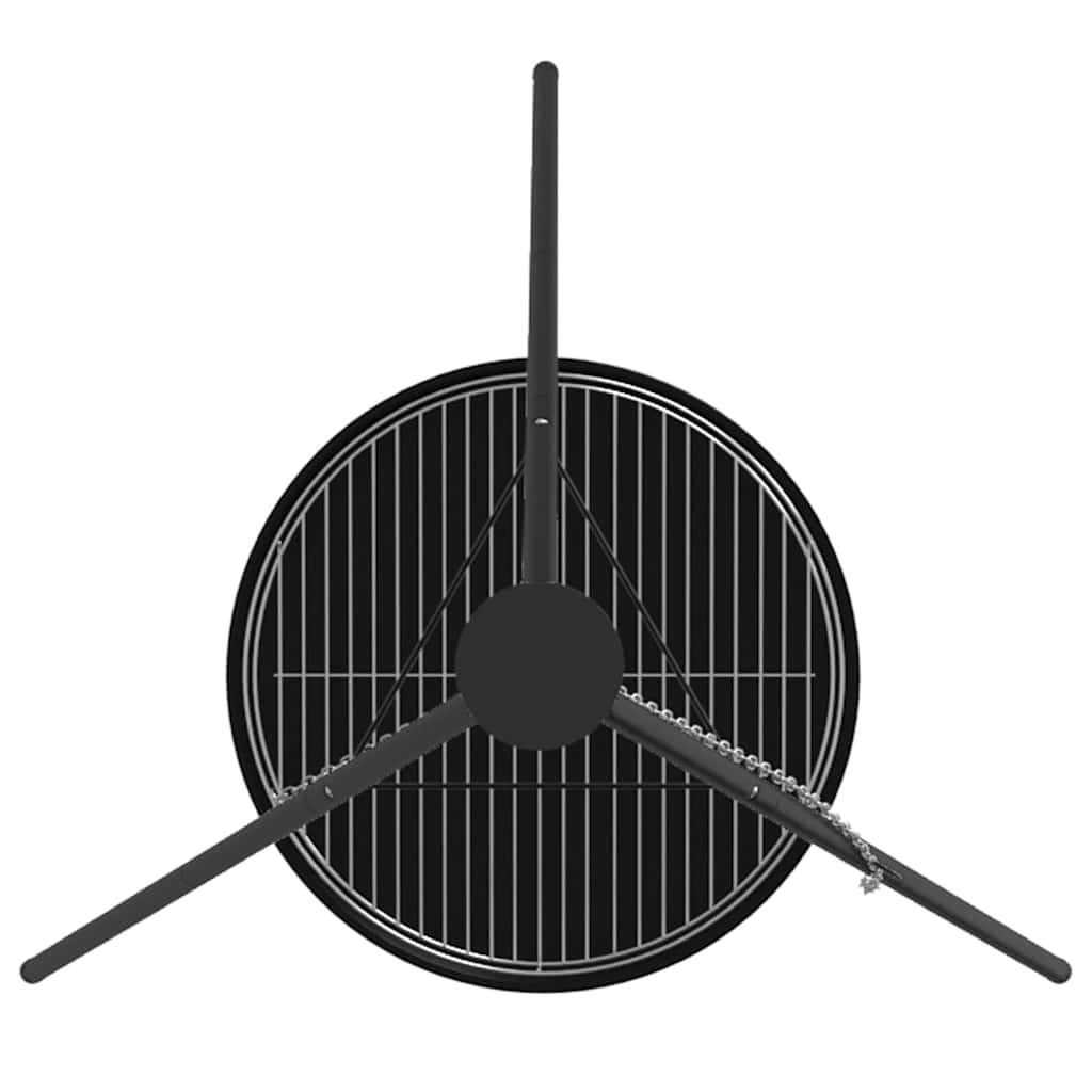 Kampvuur tripod 3 pcs Zwart Staal is nu te koop bij PeponiXL, paradijselijk wonen!