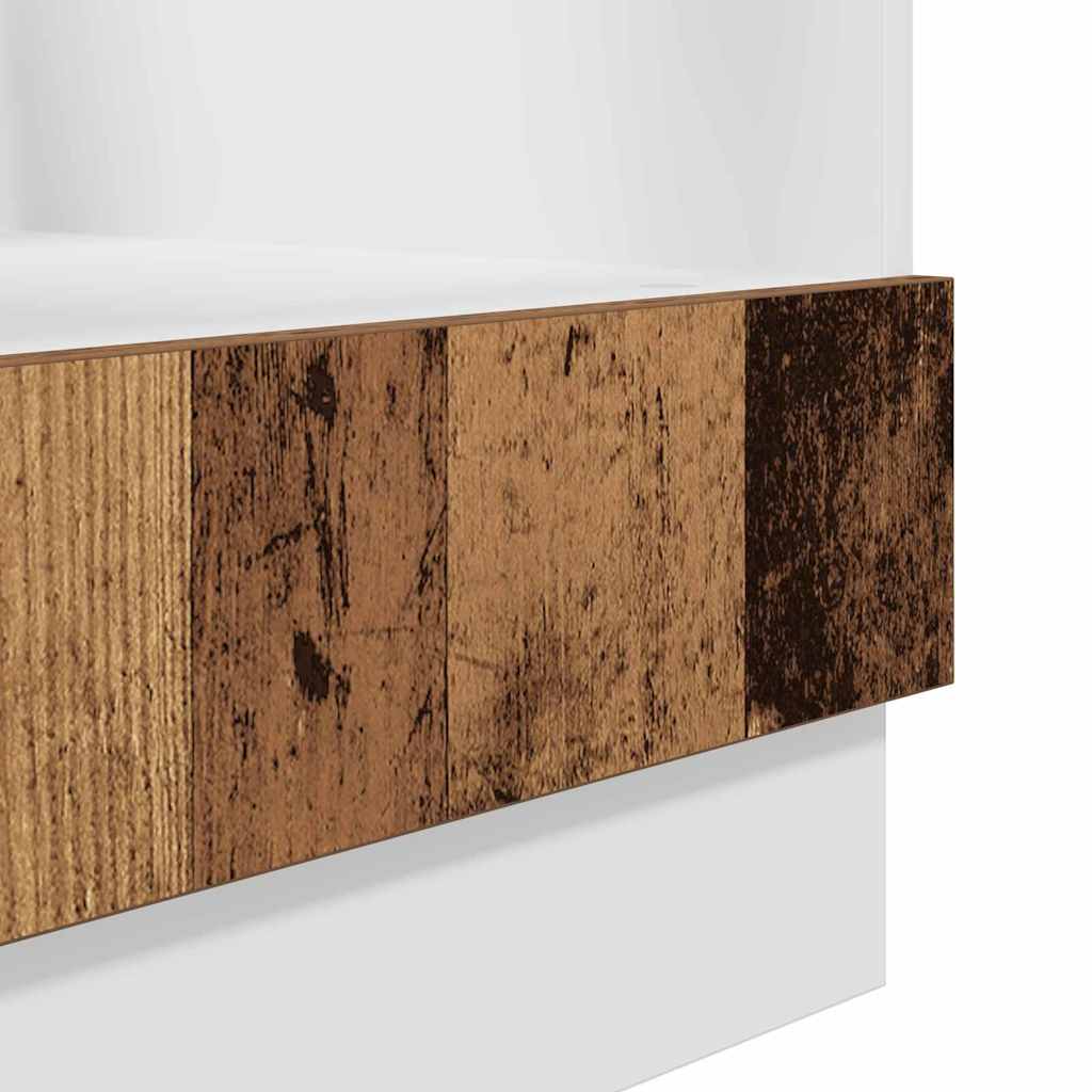 Hangkast met opslag Oudhout 60 x 46 x 81,5 cm Bewerkt hout is nu te koop bij PeponiXL, paradijselijk wonen!
