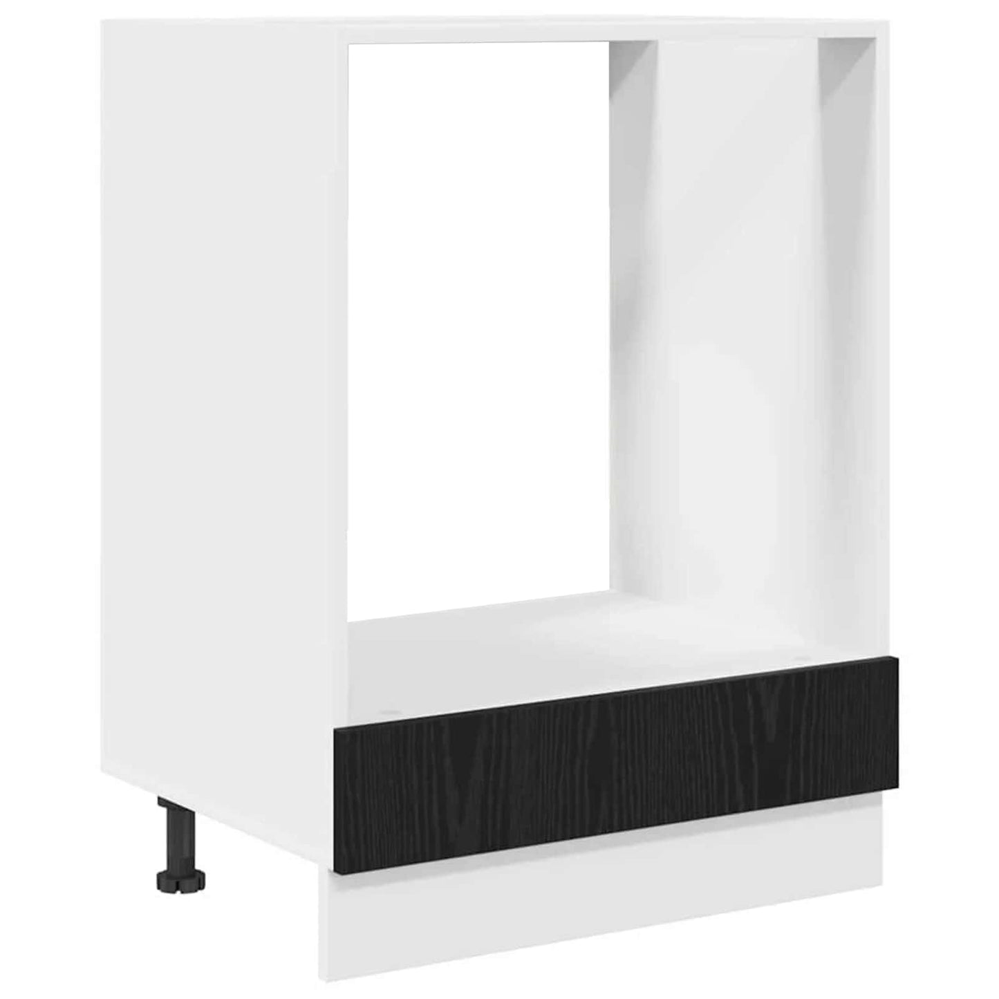 Hangkast met opslag Zwart Eiken 60 x 46 x 81,5 cm Bewerkt hout is nu te koop bij PeponiXL, paradijselijk wonen!