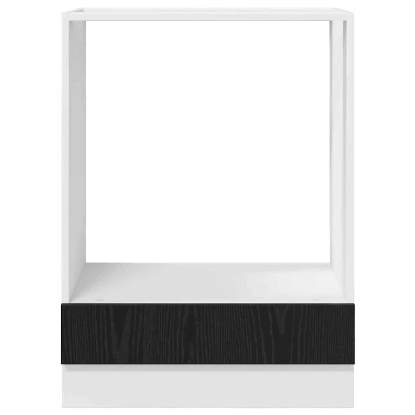 Hangkast met opslag Zwart Eiken 60 x 46 x 81,5 cm Bewerkt hout is nu te koop bij PeponiXL, paradijselijk wonen!