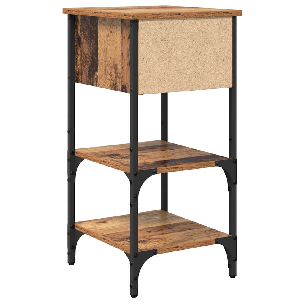 Nachtkastje met lade Bruin 33,5 x 36 x 70 cm Geconstrueerd hout is nu te koop bij PeponiXL, paradijselijk wonen!