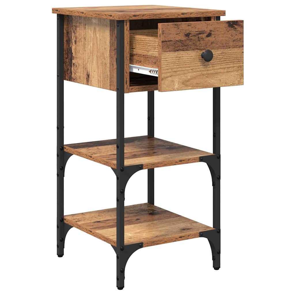 Nachtkastje 2 pcs Bruin 33,5 x 36 x 70 cm Geconstrueerd hout is nu te koop bij PeponiXL, paradijselijk wonen!