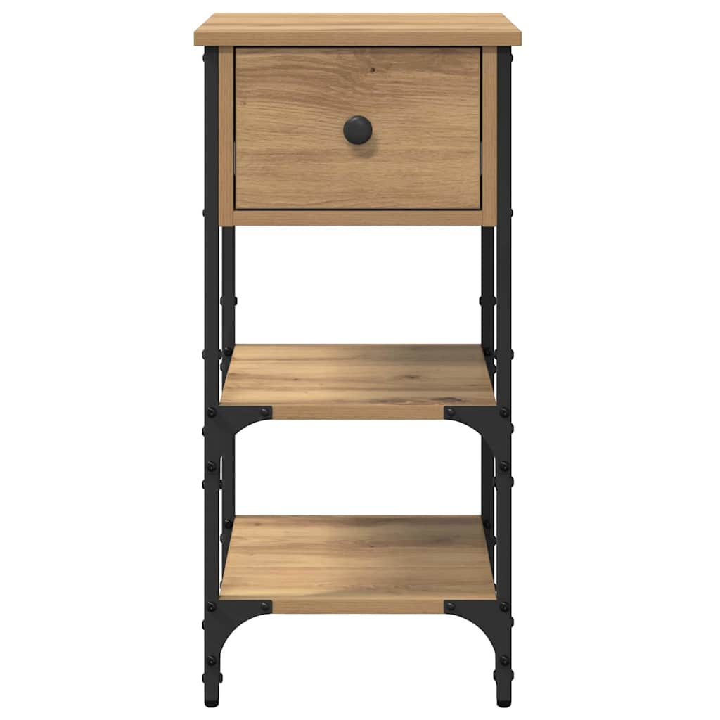 Nachtkastje met lade Bruin 33,5 x 36 x 70 cm Geconstrueerd hout is nu te koop bij PeponiXL, paradijselijk wonen!