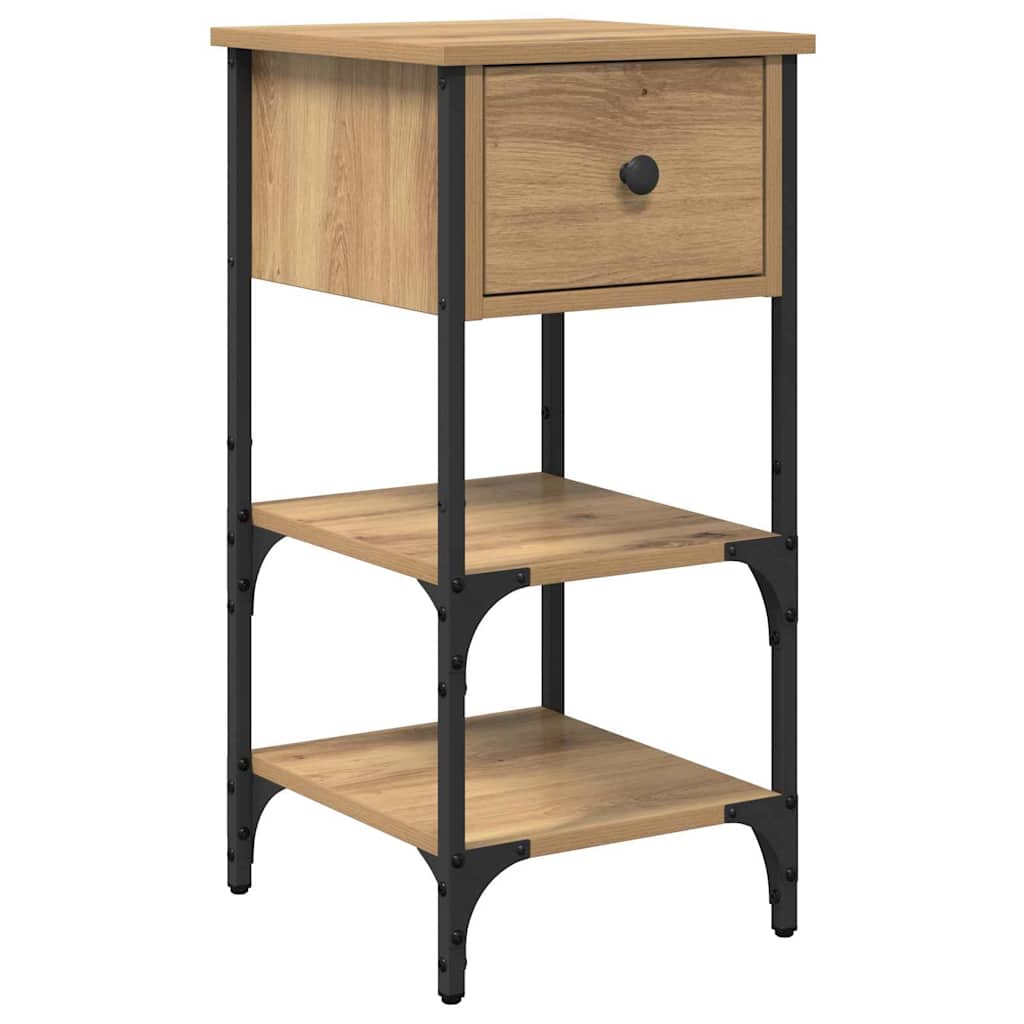 Nachtkastje 2 pcs Bruin 33,5 x 36 x 70 cm Geconstrueerd hout is nu te koop bij PeponiXL, paradijselijk wonen!