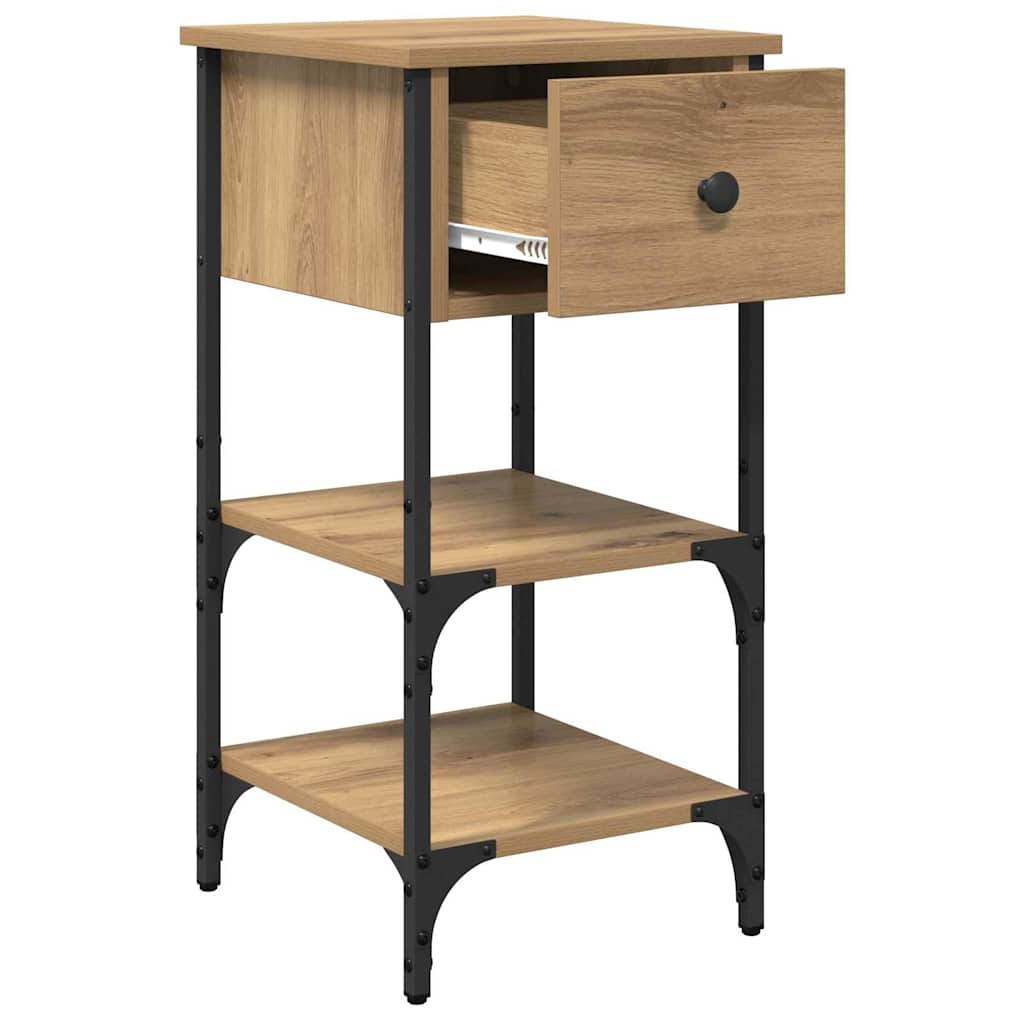 Nachtkastje 2 pcs Bruin 33,5 x 36 x 70 cm Geconstrueerd hout is nu te koop bij PeponiXL, paradijselijk wonen!
