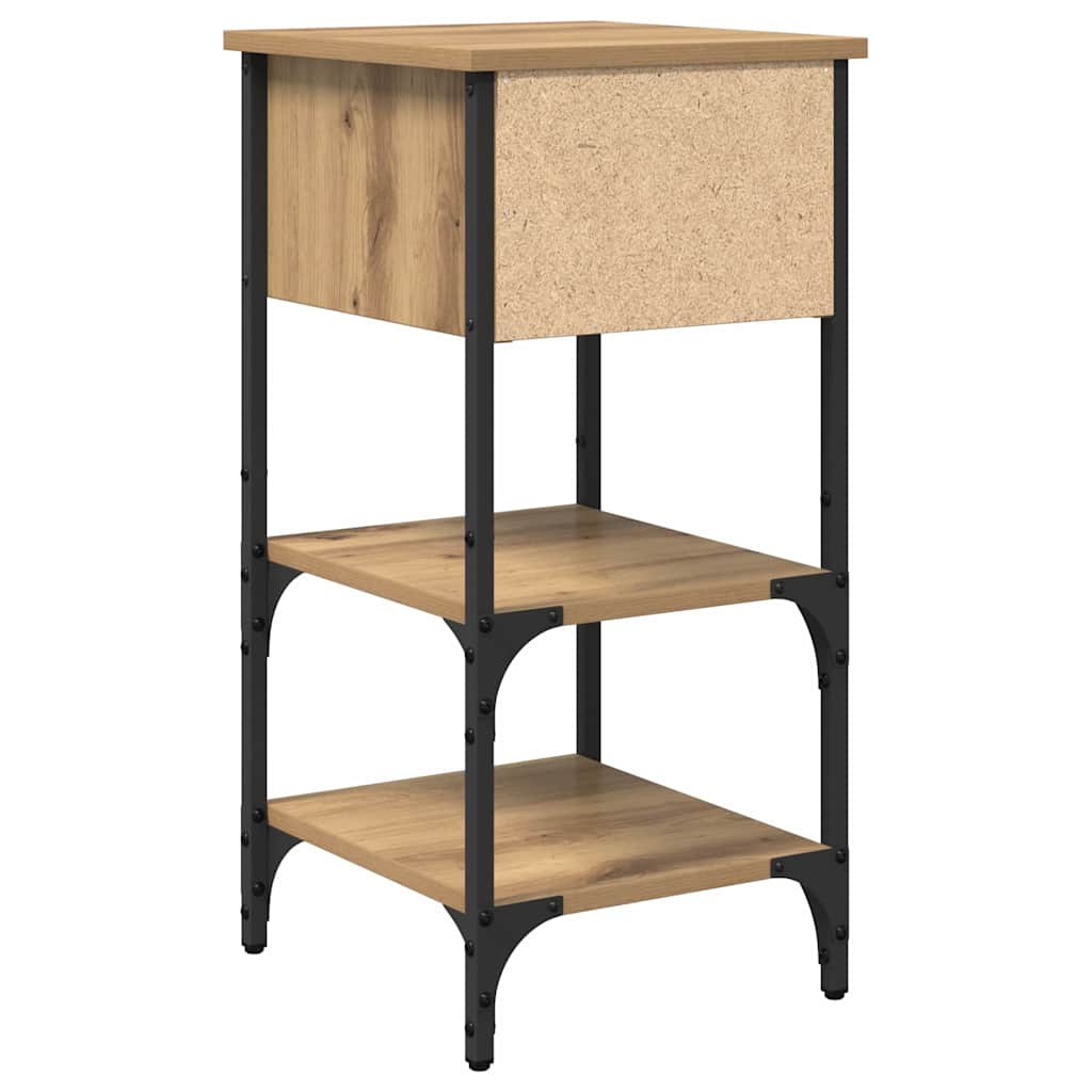 Nachtkastje 2 pcs Bruin 33,5 x 36 x 70 cm Geconstrueerd hout is nu te koop bij PeponiXL, paradijselijk wonen!