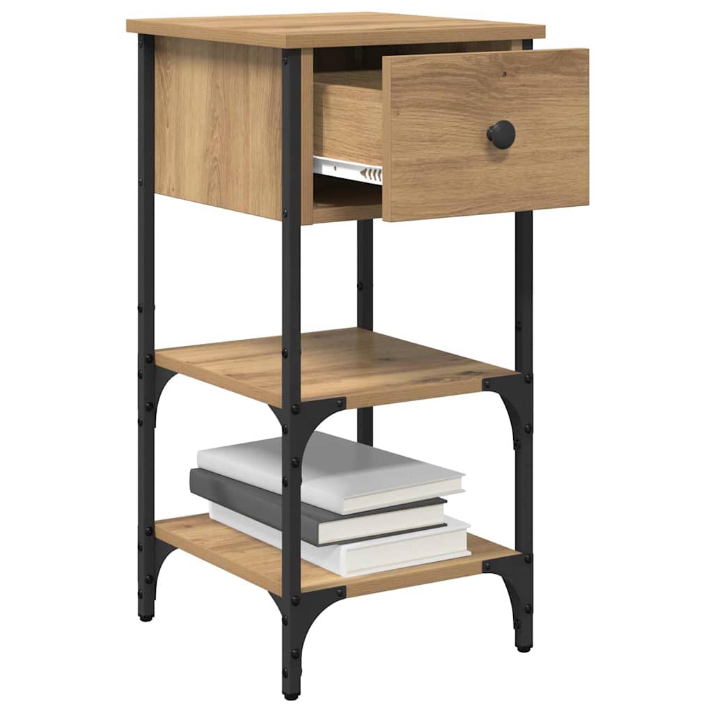 Nachtkastje 2 pcs Bruin 33,5 x 36 x 70 cm Geconstrueerd hout is nu te koop bij PeponiXL, paradijselijk wonen!