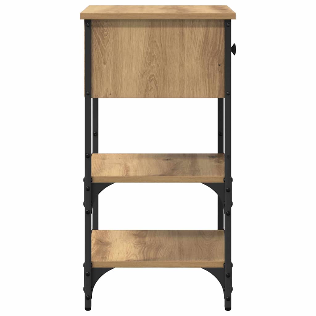 Nachtkastje 2 pcs Bruin 33,5 x 36 x 70 cm Geconstrueerd hout is nu te koop bij PeponiXL, paradijselijk wonen!