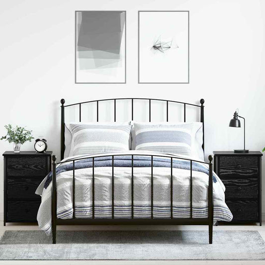 Nachtkastje met lade 2 pcs Zwart Eiken 40 x 36 x 60 cm is nu te koop bij PeponiXL, paradijselijk wonen!