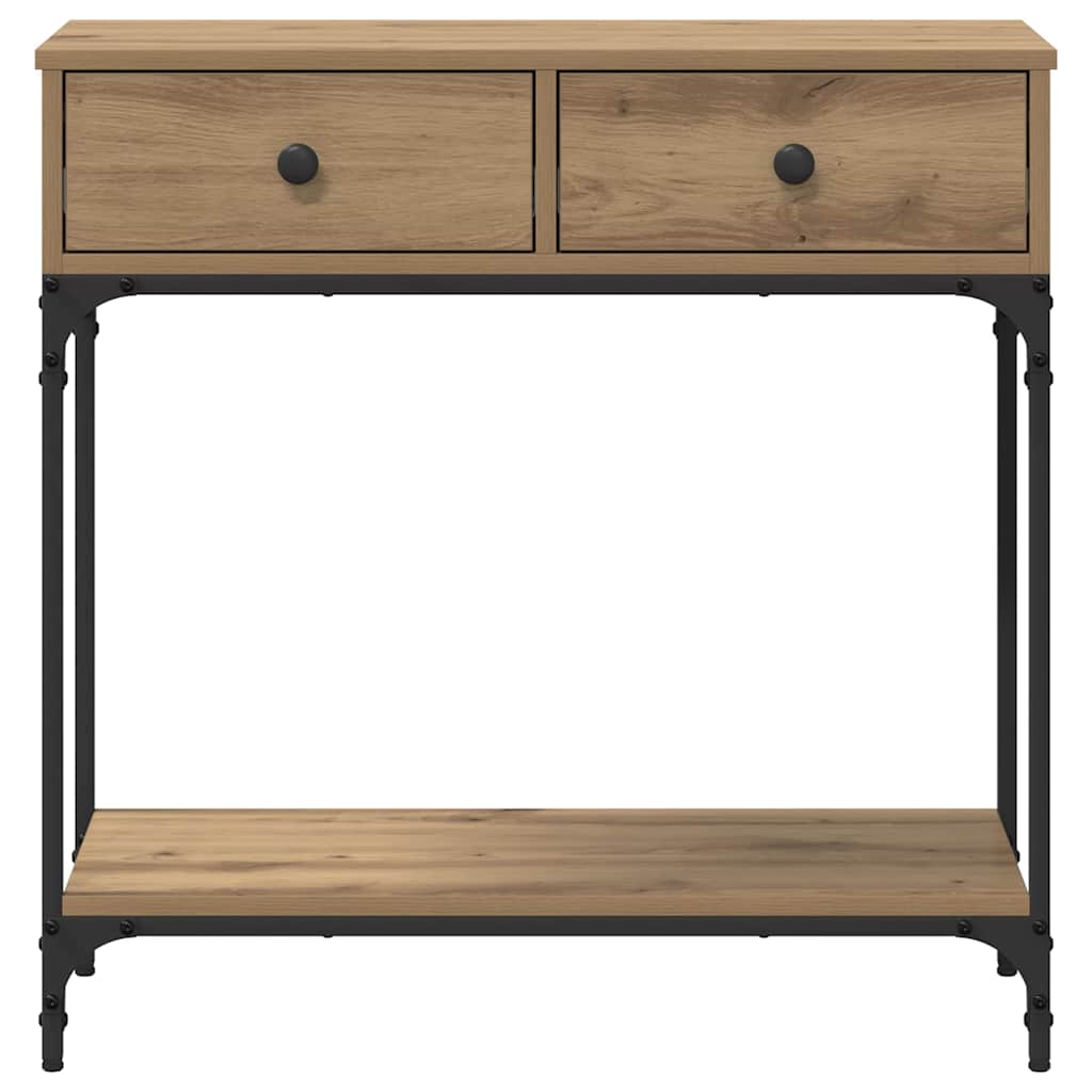Wandtafel met lade artisanaal eikenkleurig 75 x 34,5 x 75 cm is nu te koop bij PeponiXL, paradijselijk wonen!