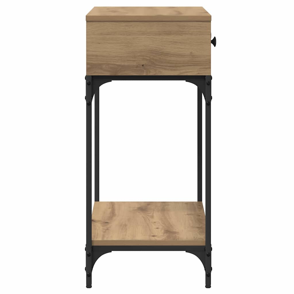Wandtafel met lade artisanaal eikenkleurig 75 x 34,5 x 75 cm is nu te koop bij PeponiXL, paradijselijk wonen!