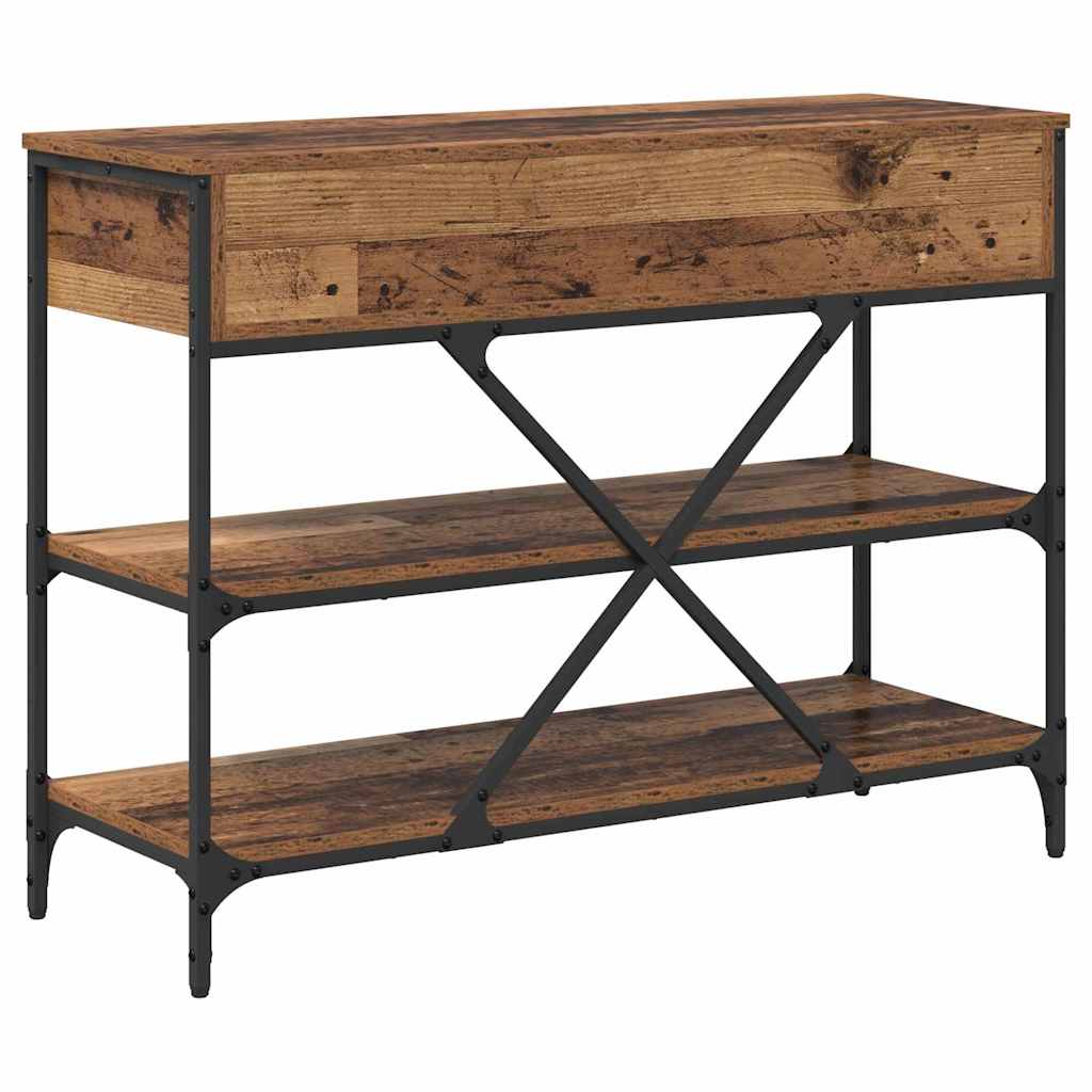Wandtafel met lade met plank Bruin 100 x 34,5 x 75 cm Hout is nu te koop bij PeponiXL, paradijselijk wonen!