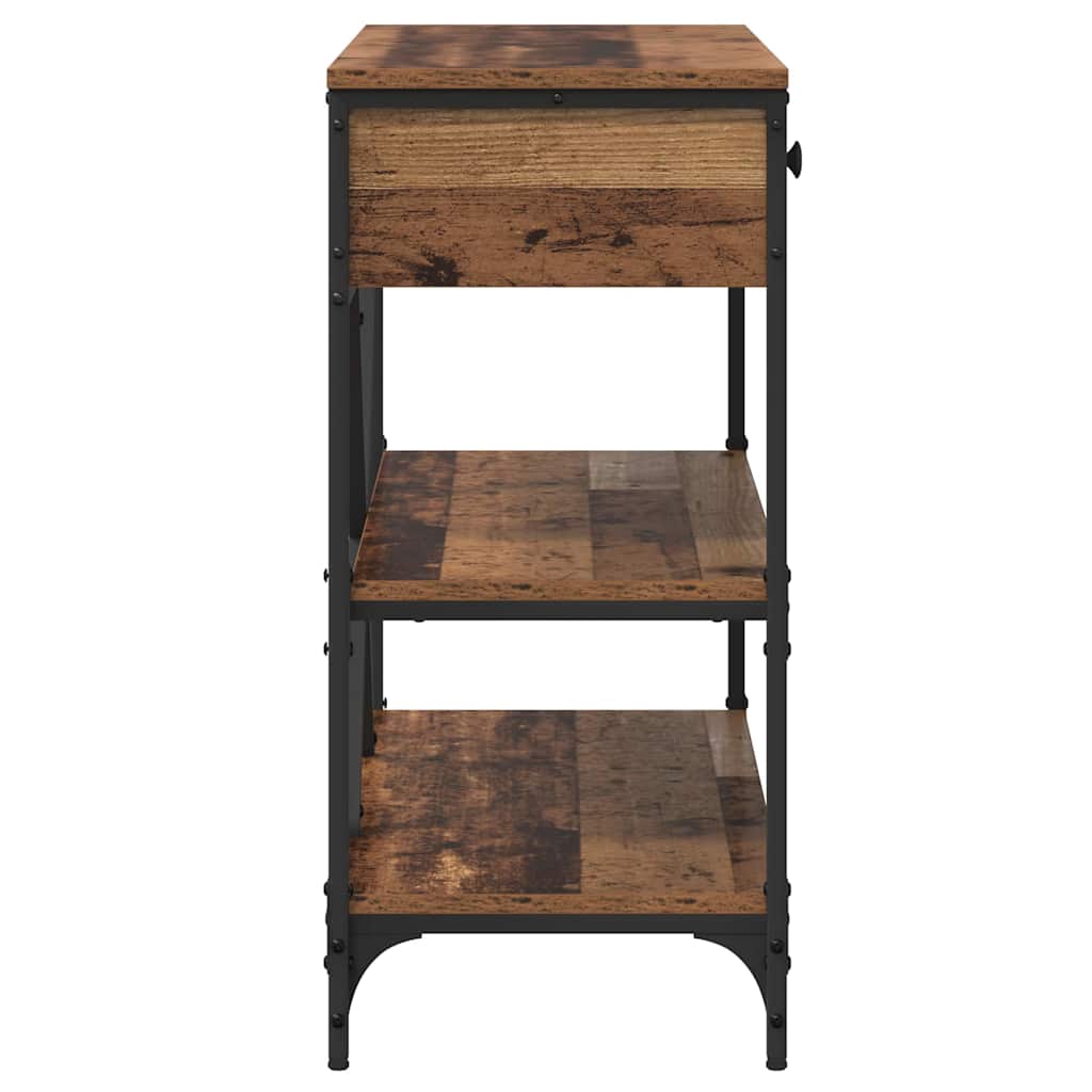 Wandtafel met lade met plank Bruin 100 x 34,5 x 75 cm Hout is nu te koop bij PeponiXL, paradijselijk wonen!