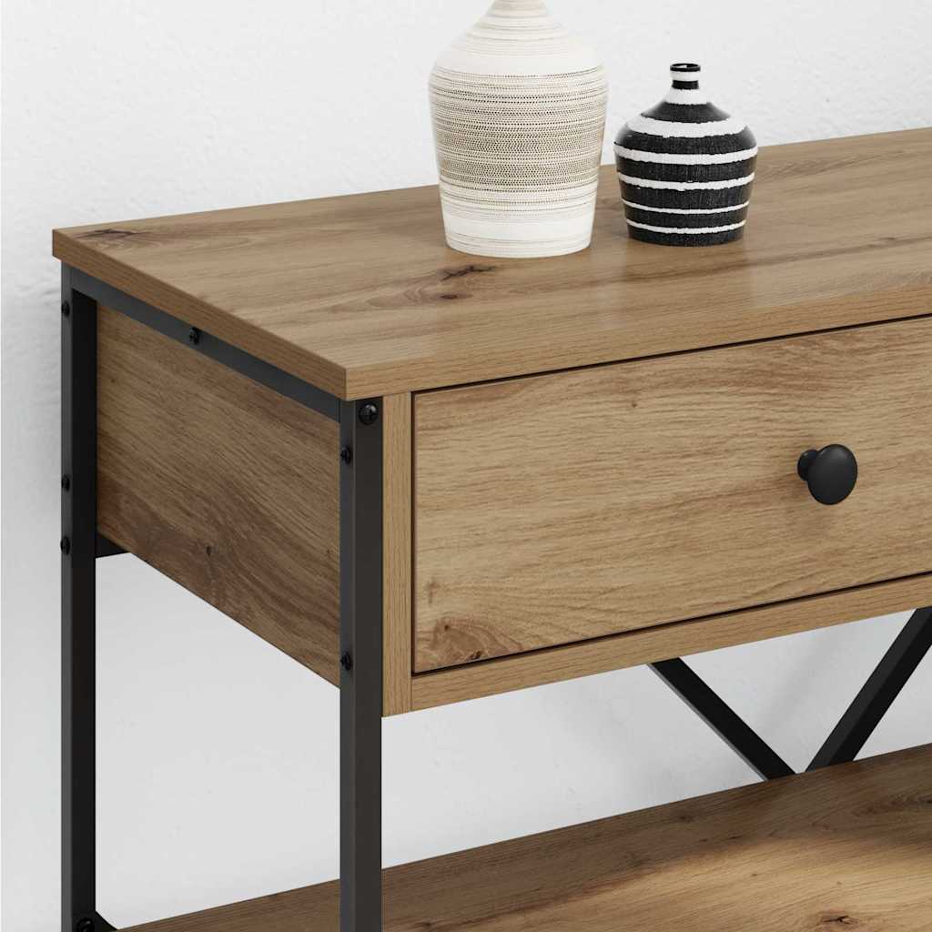 Wandtafel met lade met plank Bruin 100 x 34,5 x 75 cm Hout is nu te koop bij PeponiXL, paradijselijk wonen!