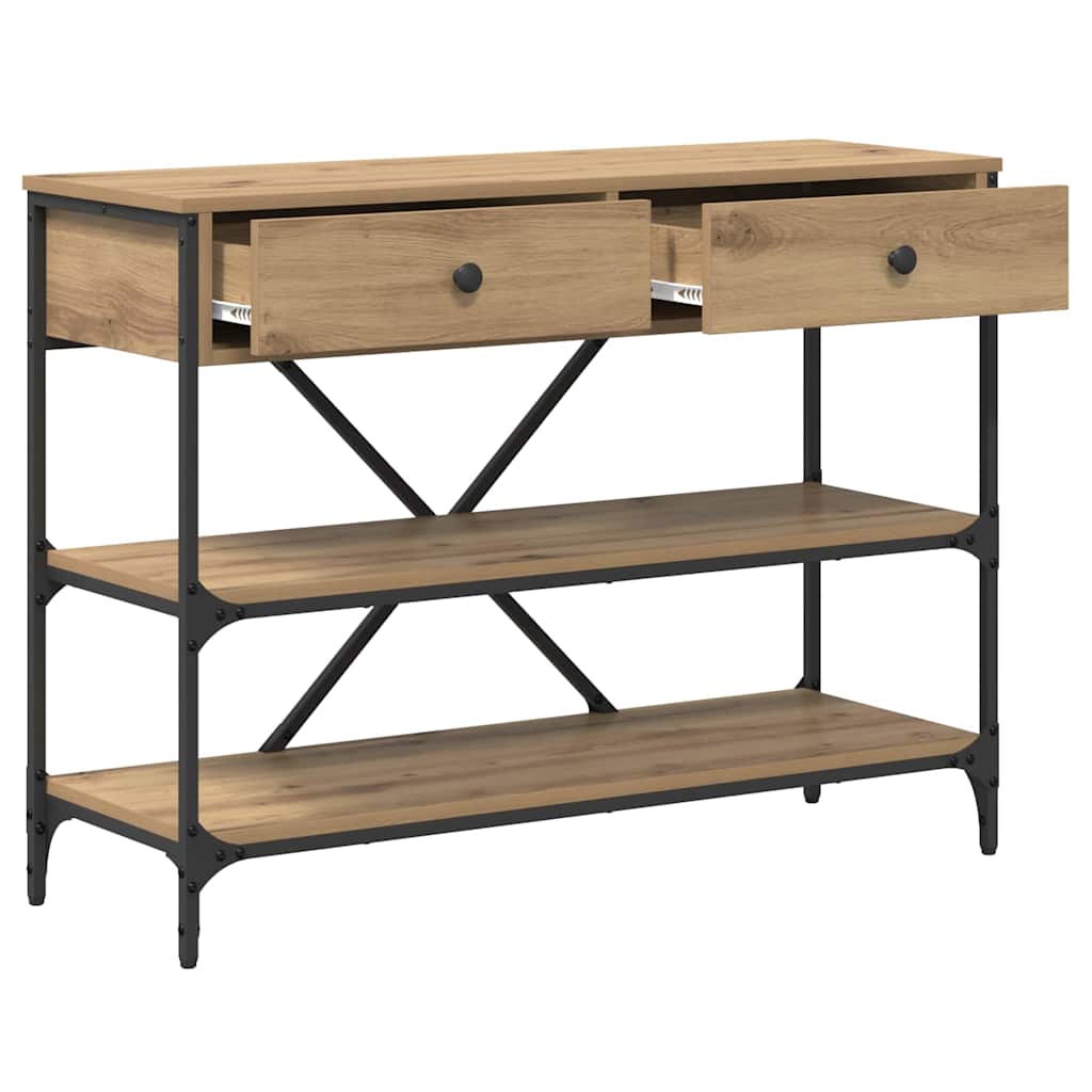 Wandtafel met lade met plank Bruin 100 x 34,5 x 75 cm Hout is nu te koop bij PeponiXL, paradijselijk wonen!