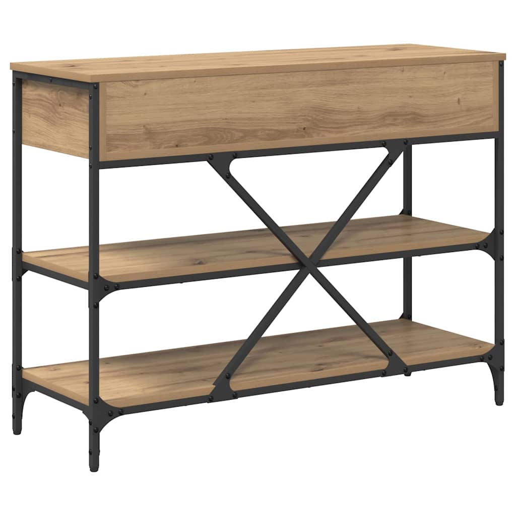 Wandtafel met lade met plank Bruin 100 x 34,5 x 75 cm Hout is nu te koop bij PeponiXL, paradijselijk wonen!