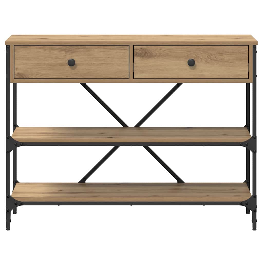 Wandtafel met lade met plank Bruin 100 x 34,5 x 75 cm Hout is nu te koop bij PeponiXL, paradijselijk wonen!