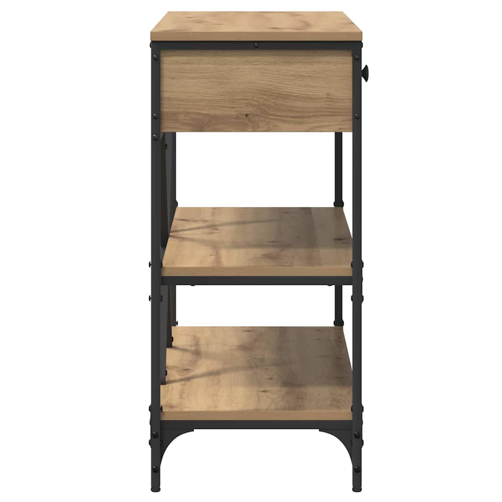 Wandtafel met lade met plank Bruin 100 x 34,5 x 75 cm Hout is nu te koop bij PeponiXL, paradijselijk wonen!
