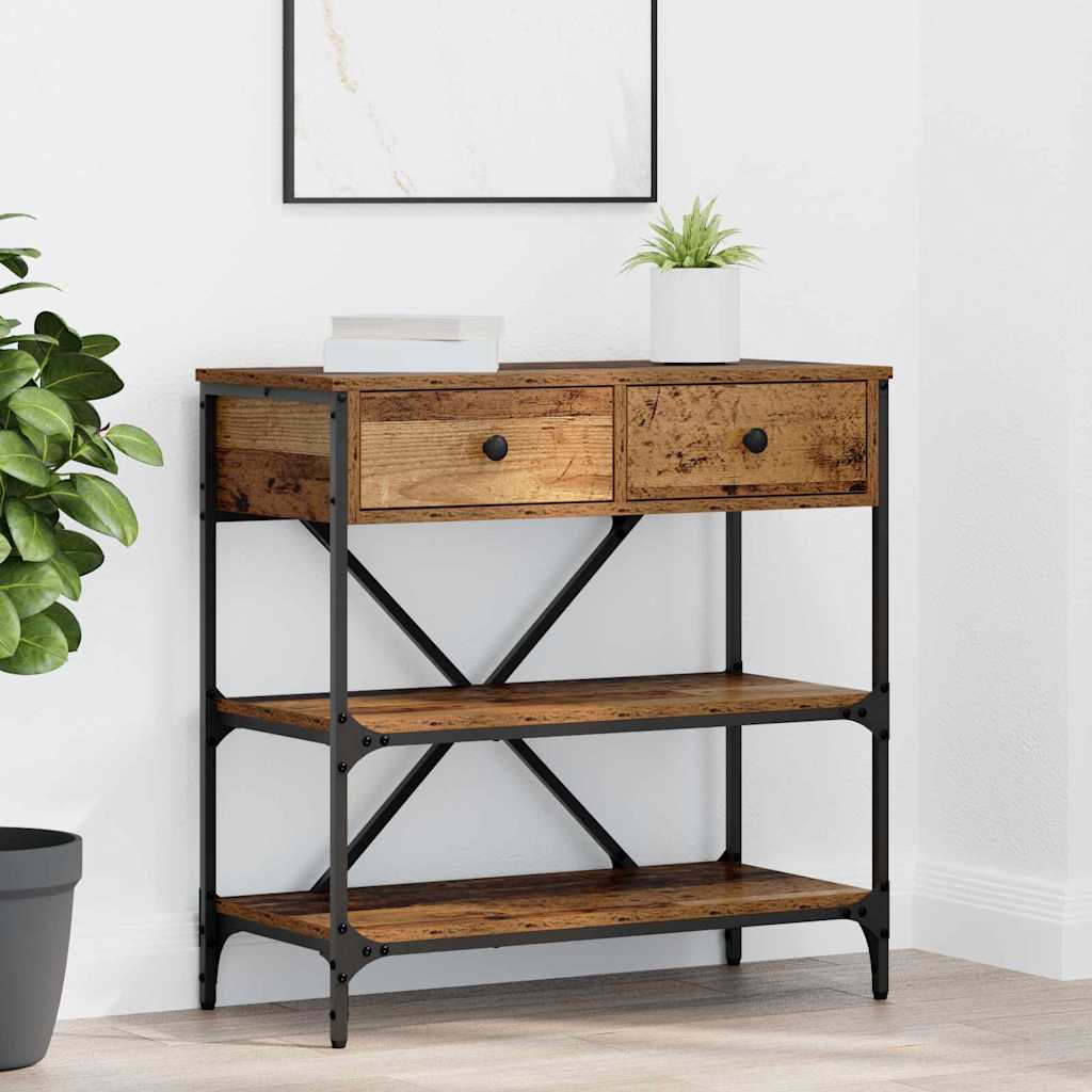Wandtafel met lade met plank Bruin 75 x 34,5 x 75 cm Hout is nu te koop bij PeponiXL, paradijselijk wonen!