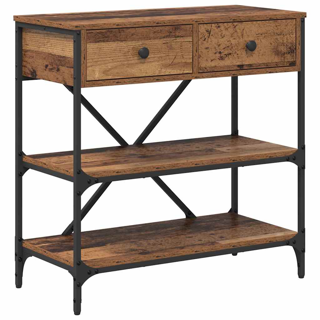 Wandtafel met lade met plank Bruin 75 x 34,5 x 75 cm Hout is nu te koop bij PeponiXL, paradijselijk wonen!