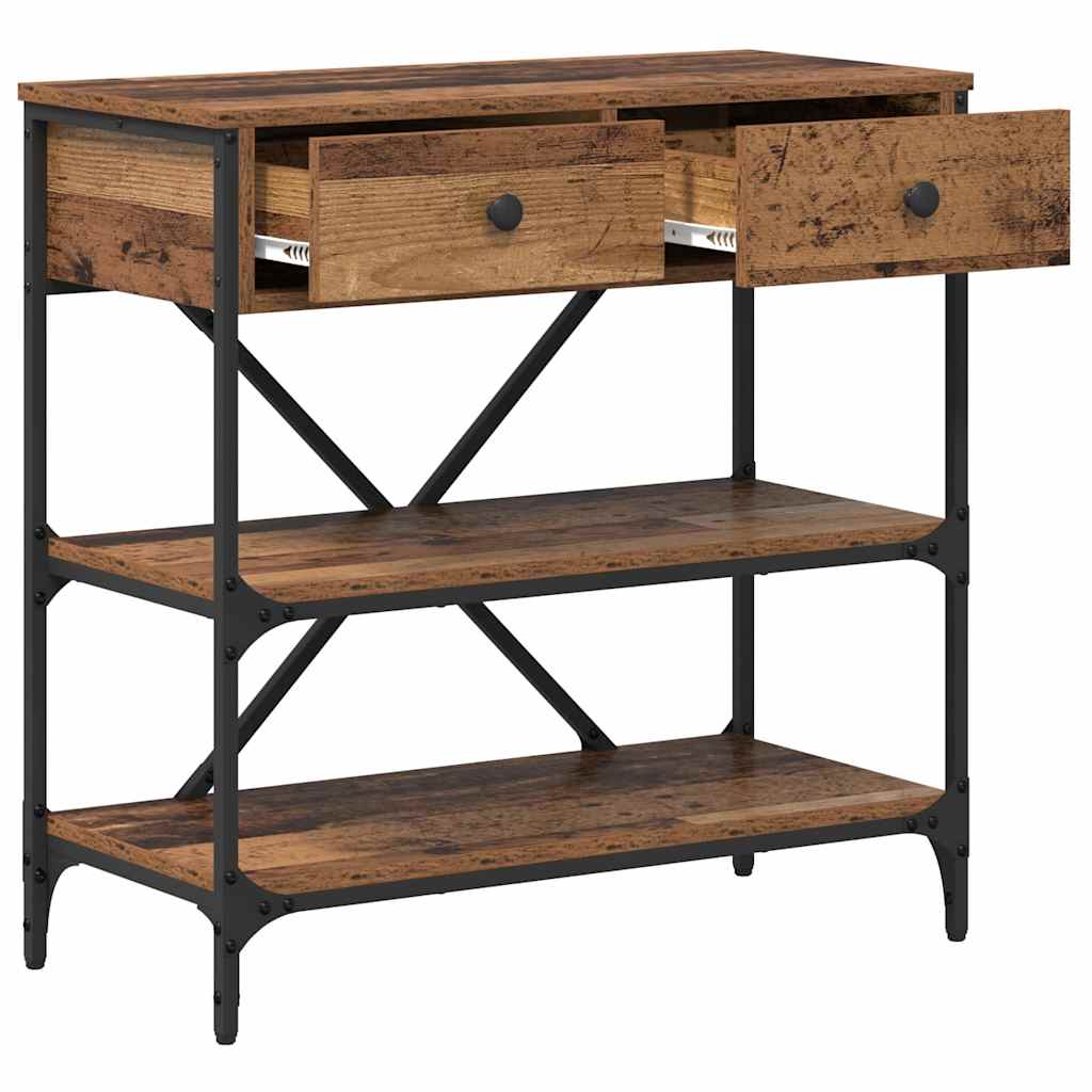 Wandtafel met lade met plank Bruin 75 x 34,5 x 75 cm Hout is nu te koop bij PeponiXL, paradijselijk wonen!