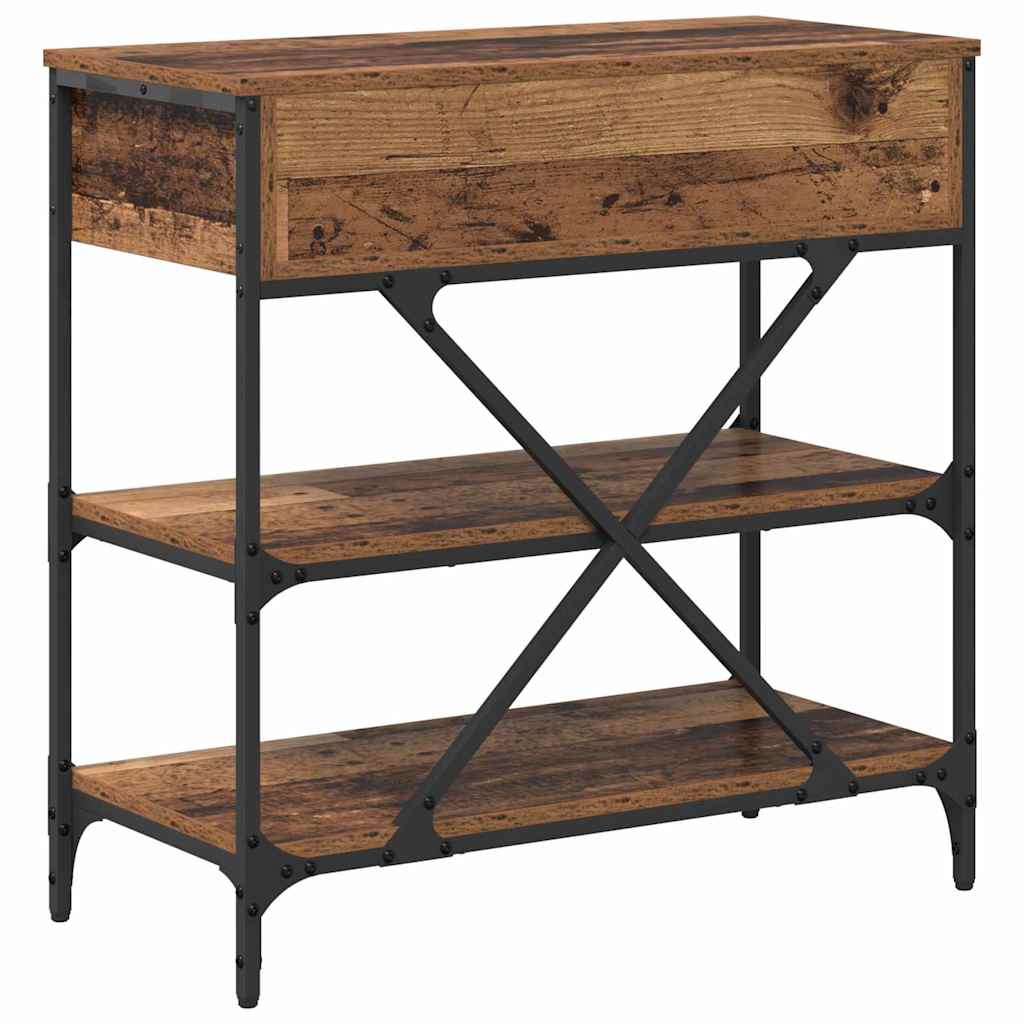 Wandtafel met lade met plank Bruin 75 x 34,5 x 75 cm Hout is nu te koop bij PeponiXL, paradijselijk wonen!