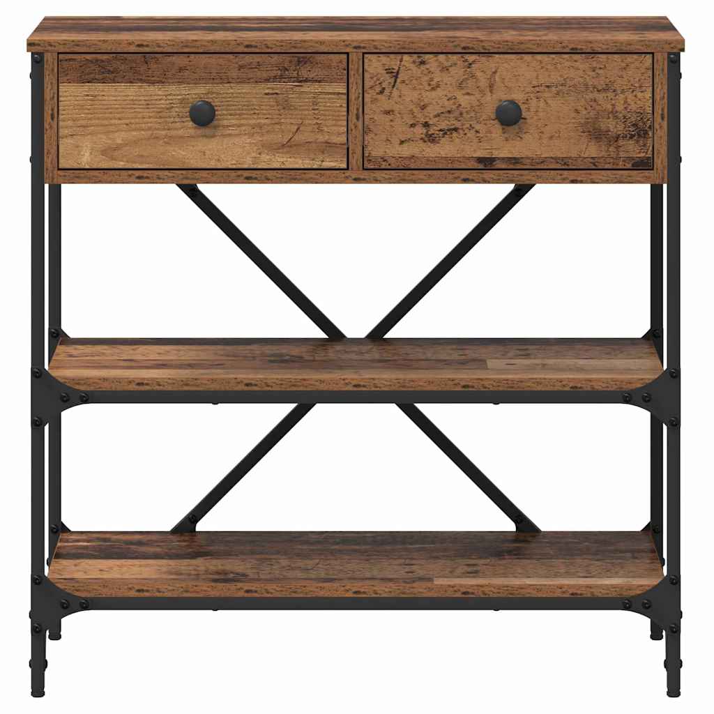 Wandtafel met lade met plank Bruin 75 x 34,5 x 75 cm Hout is nu te koop bij PeponiXL, paradijselijk wonen!