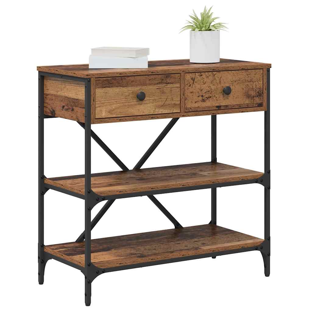 Wandtafel met lade met plank Bruin 75 x 34,5 x 75 cm Hout is nu te koop bij PeponiXL, paradijselijk wonen!